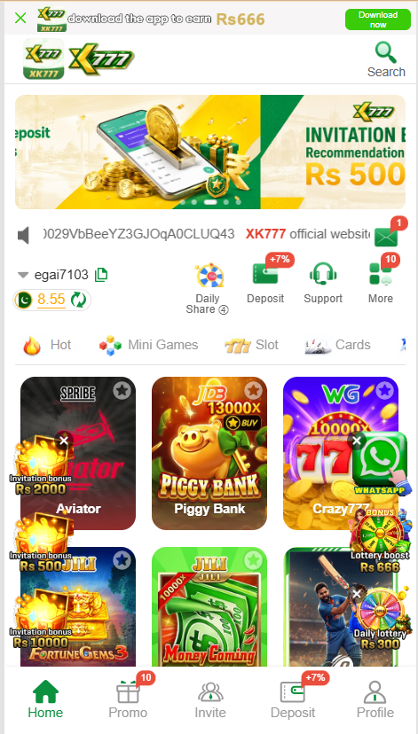 xk777 Game Interface